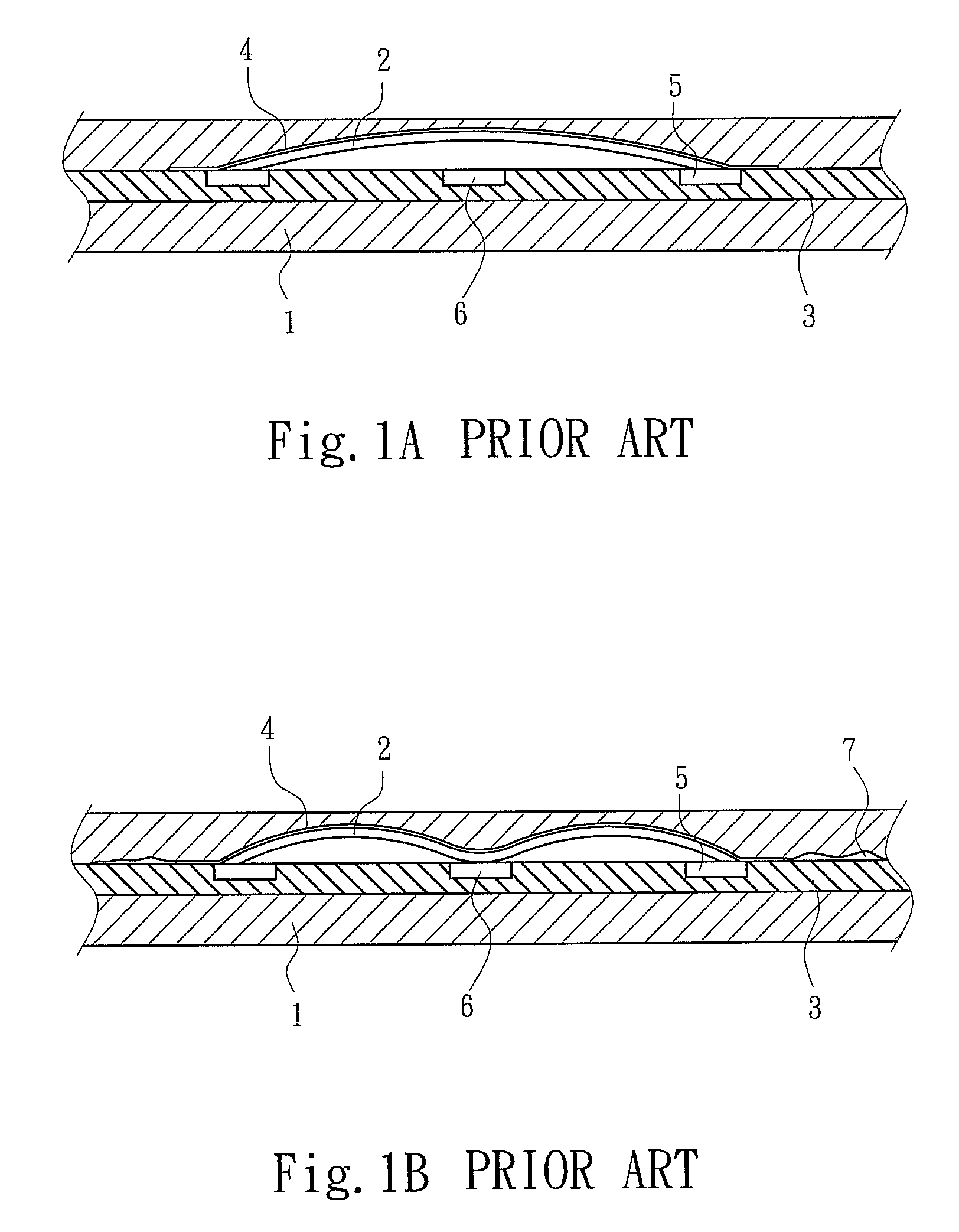 Packaging structure for depression switches