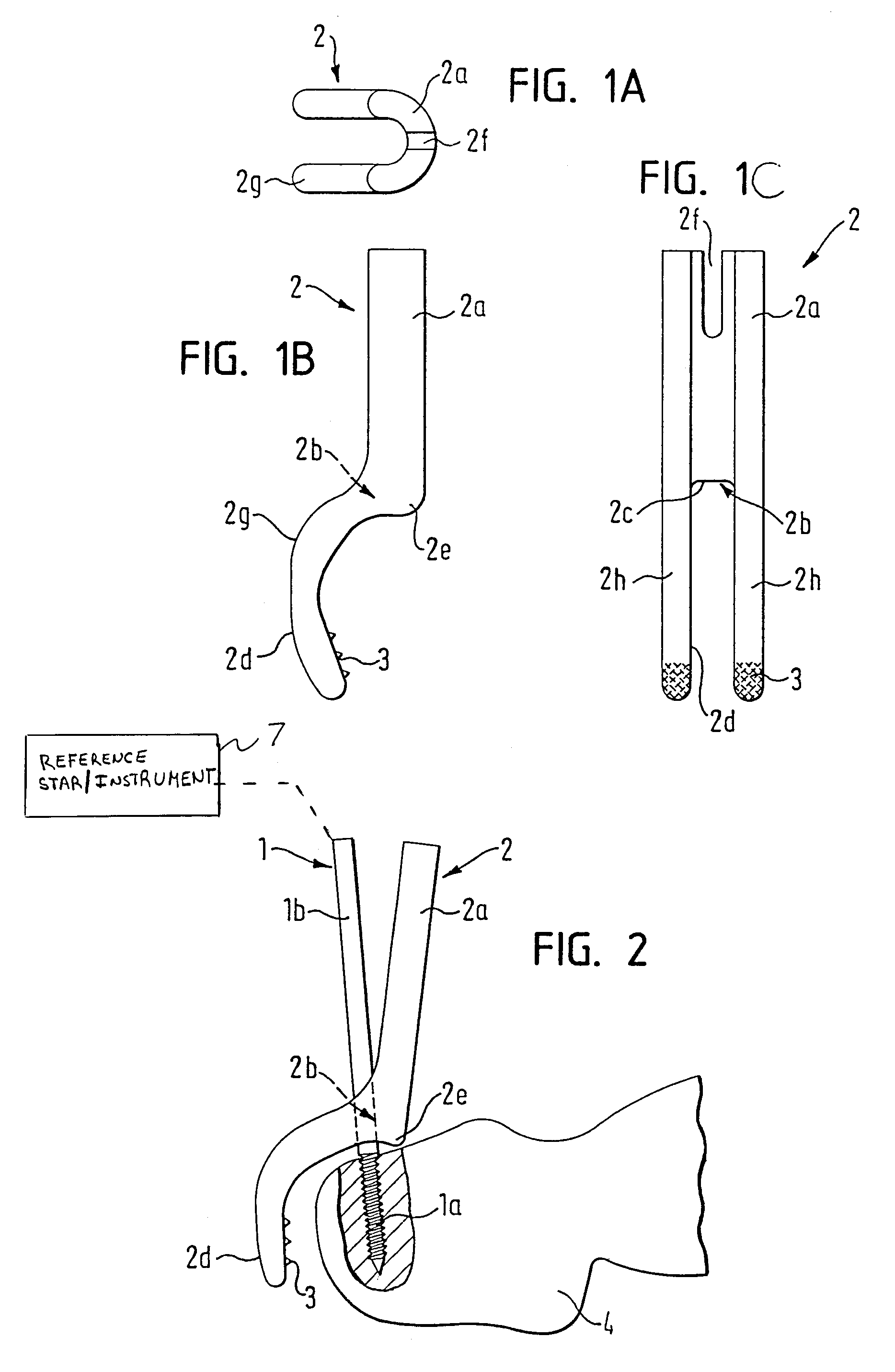 Device for fixing a reference element