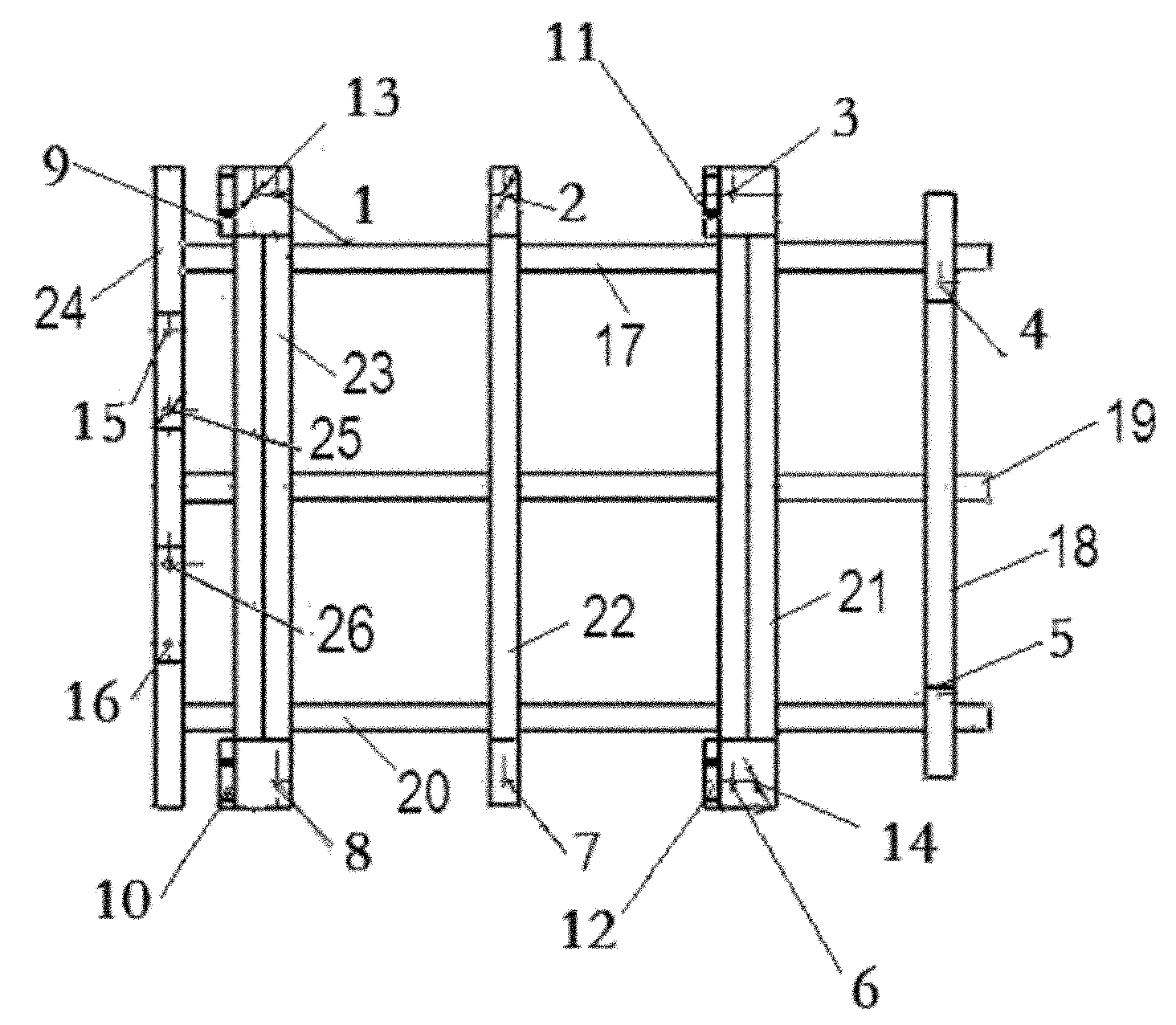 Welding clamp for assembling floor and battery box and manufacturing method