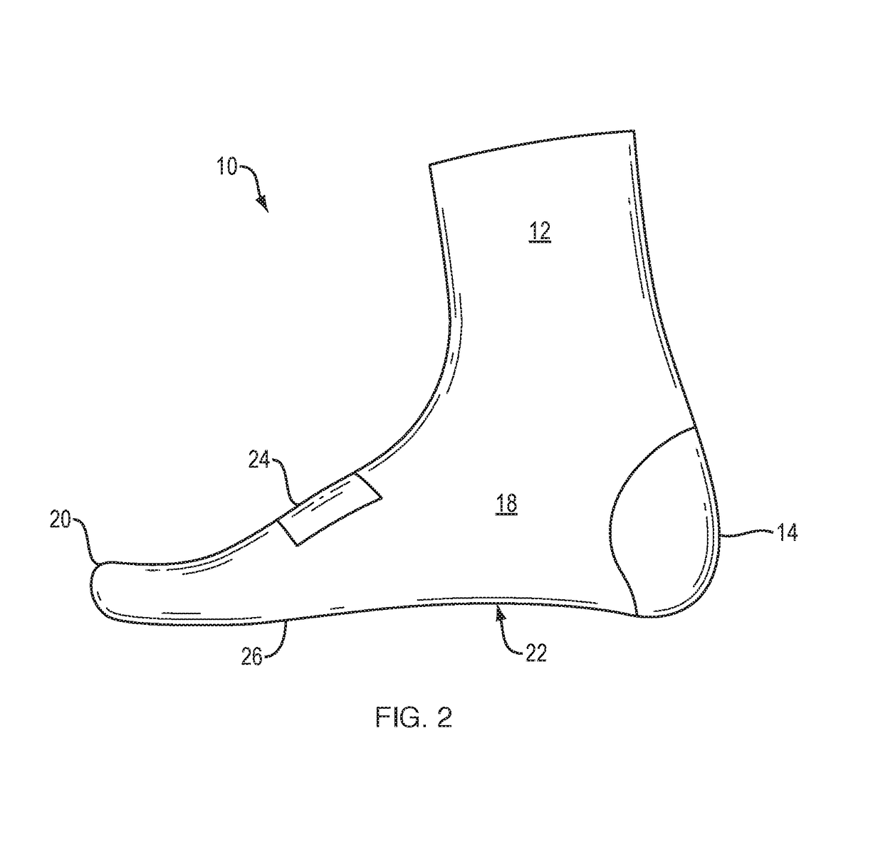 Socks and other footwear with selective friction reducing features