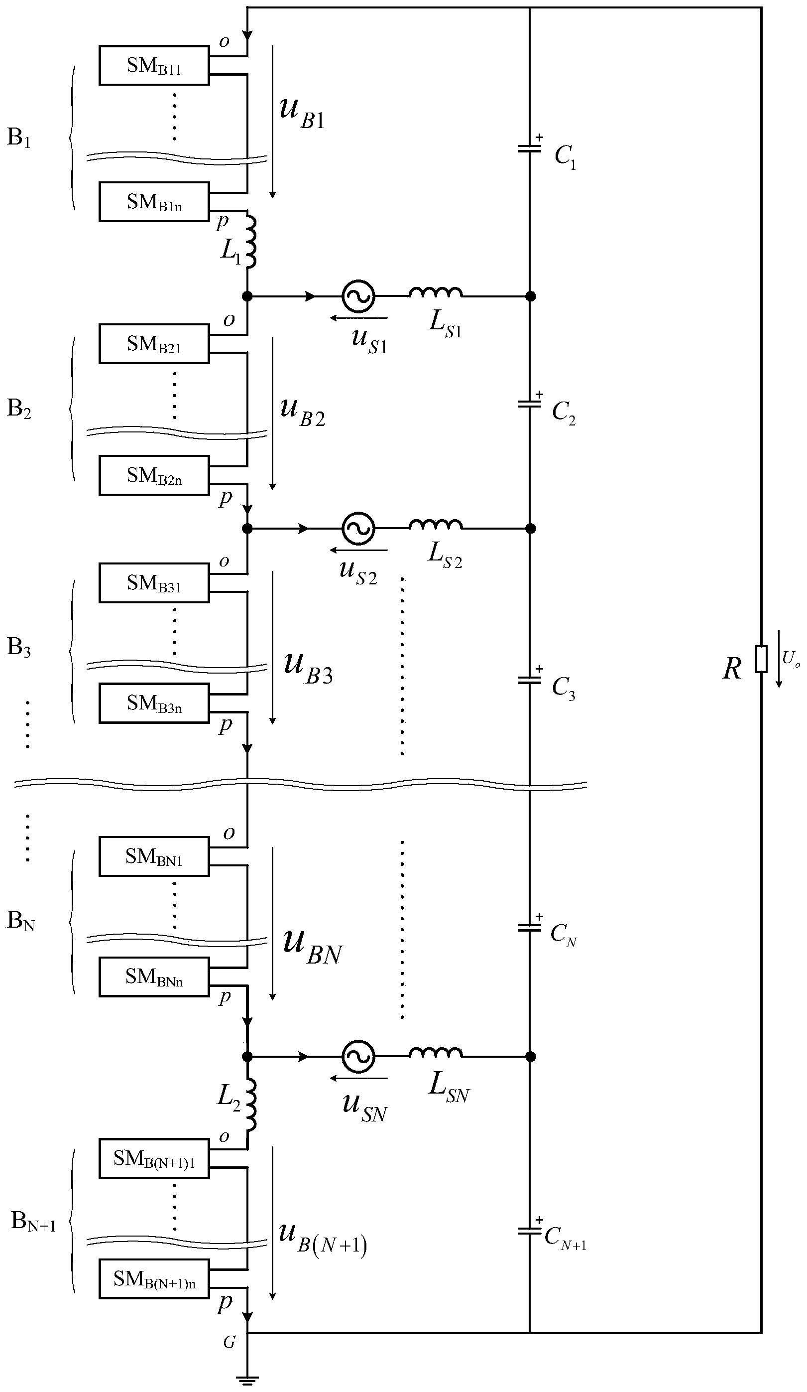 N input single-phase N+1 switching group MMC rectifier and control method thereof