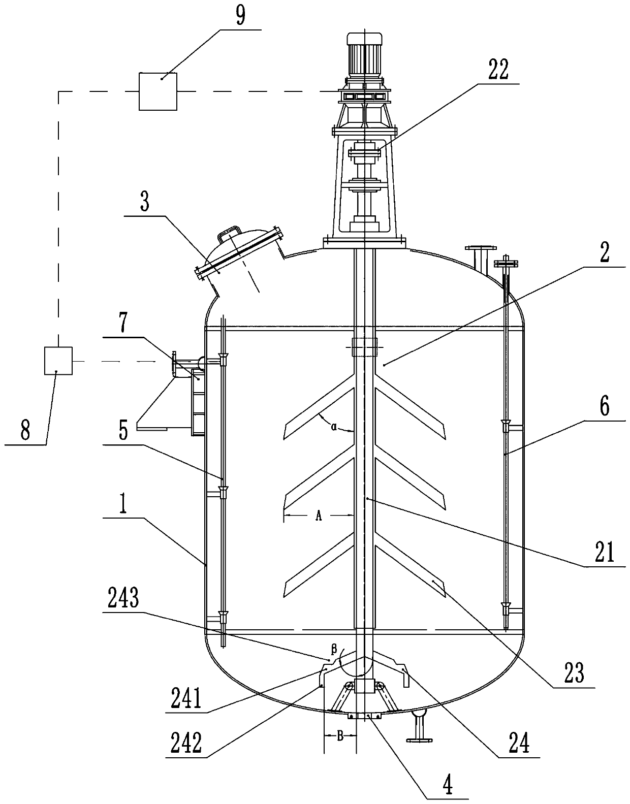 Blending method for maltose syrup preparation based on linkage control of rotational speed and temperature