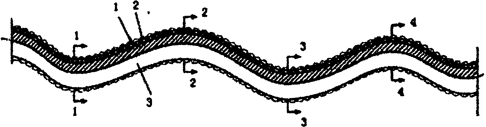 Wire-cutting wire of structural electrodeposited abrasive material