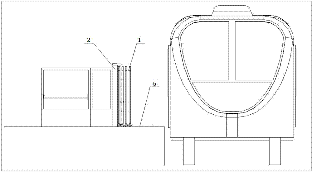 Retractable safety protection device for platform gate system