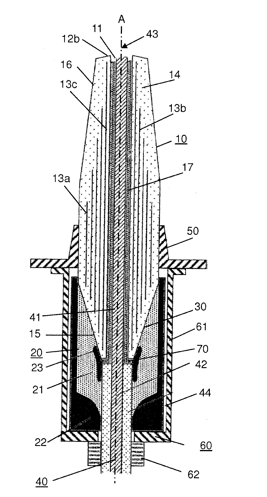 Cable fitting for connecting a high-voltage cable to a high-voltage component