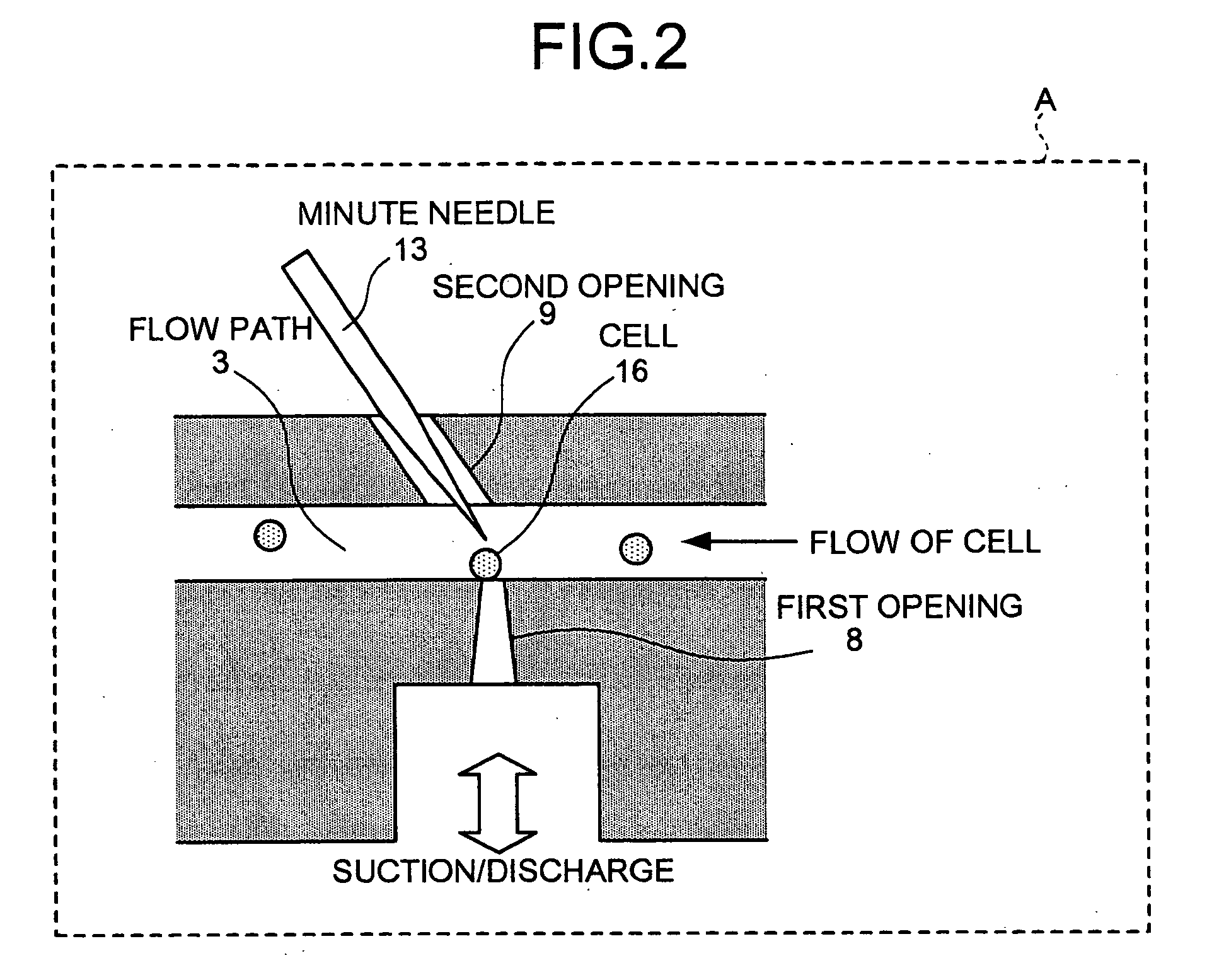 Device for injecting substance into cell and method for injecting substance into cell