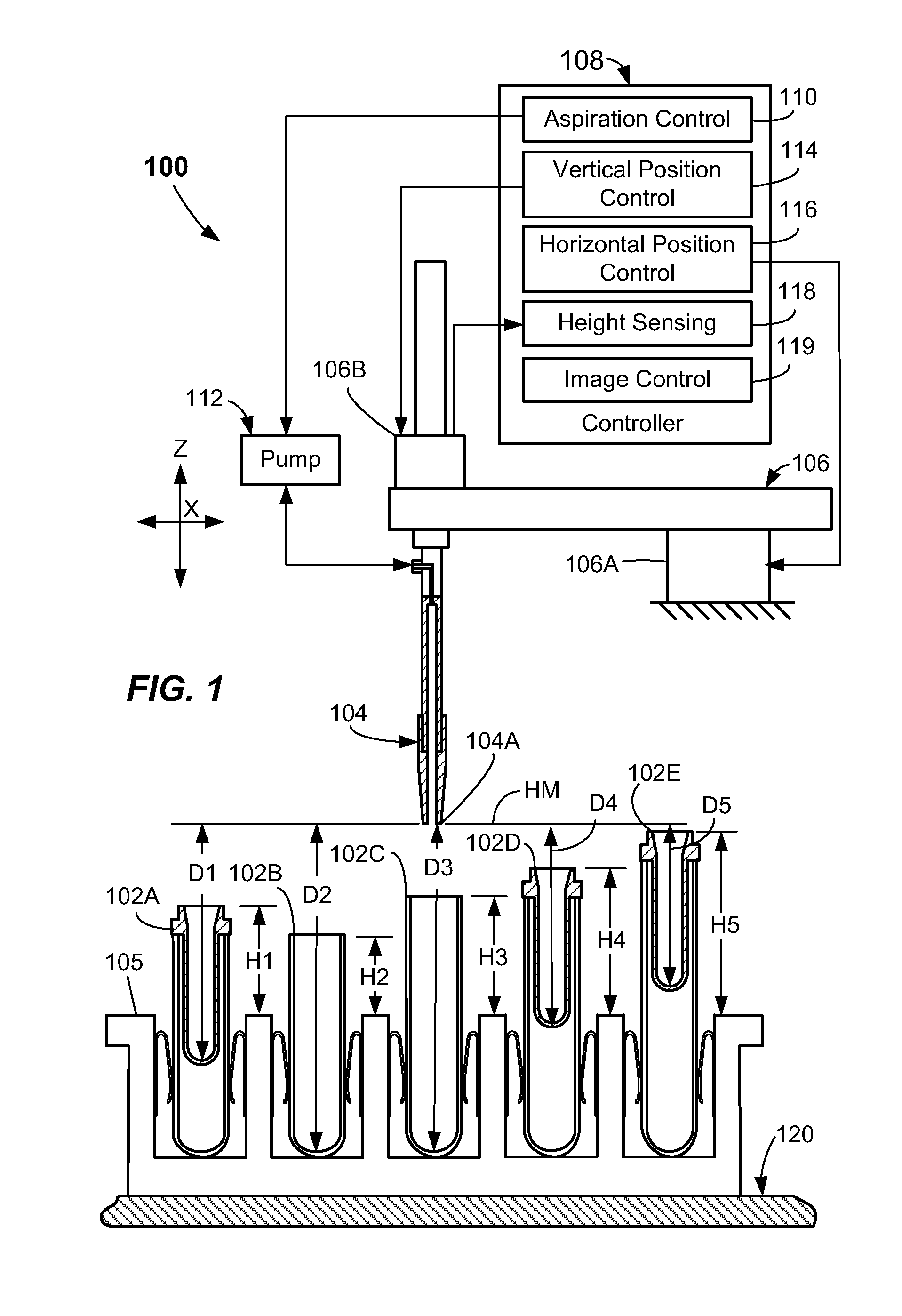 Methods and systems for calibration of a positional orientation between a sample container and nozzle tip