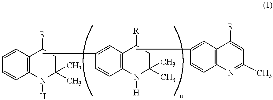 Lubricating compositions containing aromatized 1,2-dihydro-2,2,4-trimethylquinoline polymers