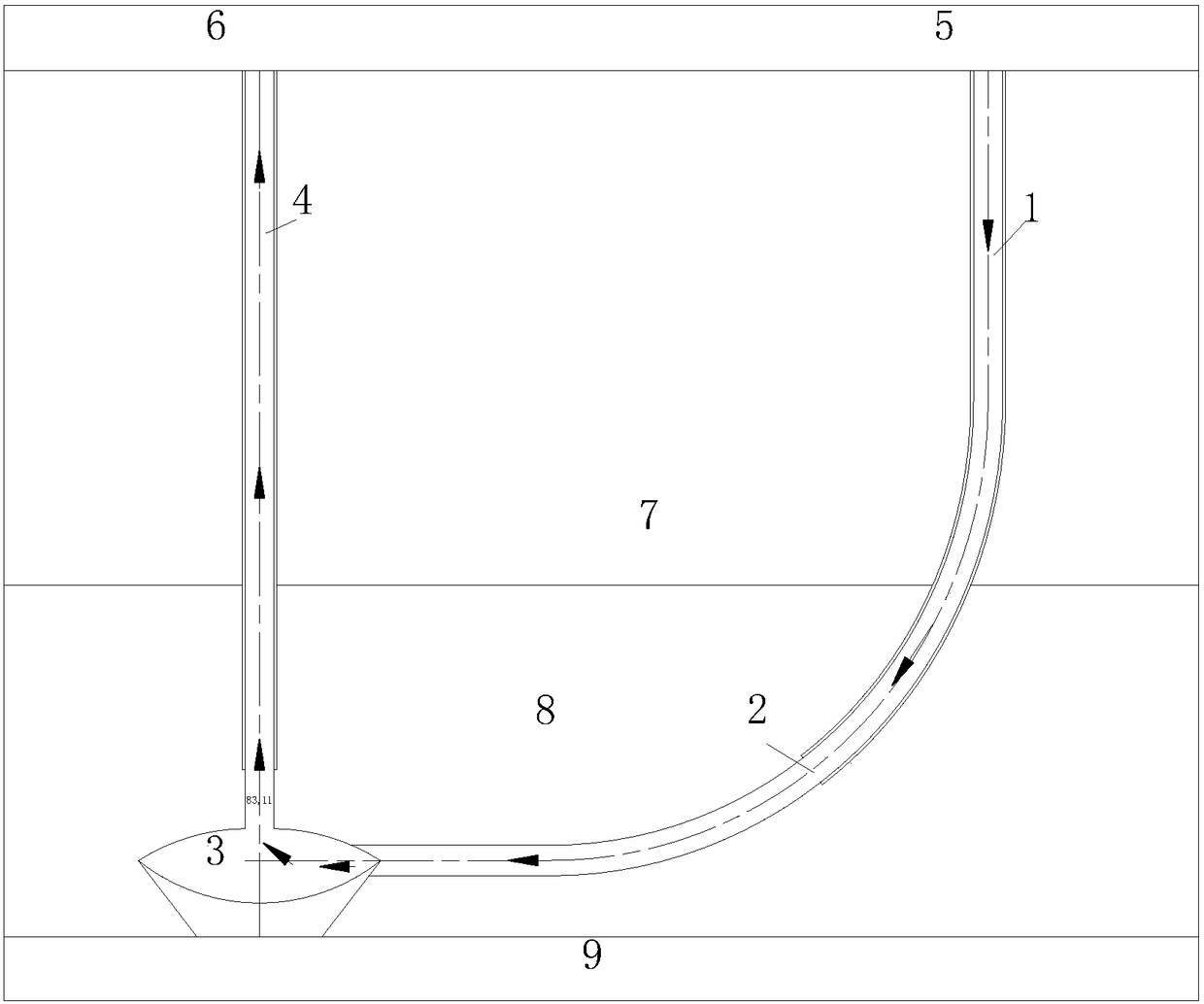 A method for replacing mud and expanding the diameter of horizontal butt joint wells in ultra-deep salt mines