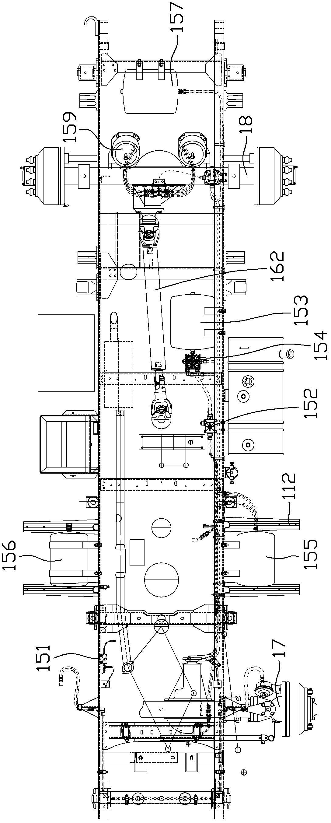 Long-head four-wheel-drive engineering truck