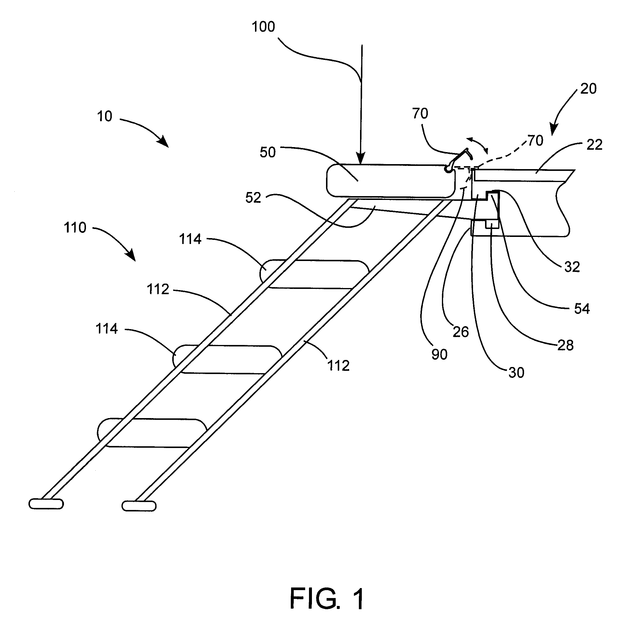 Removable stairway for an elevated platform and method