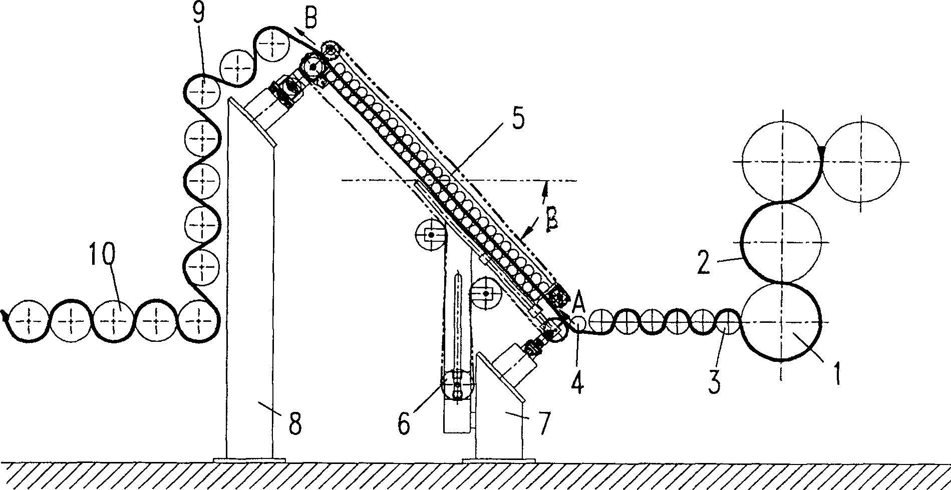 Widening process and apparatus for rolled plastic film and sheet