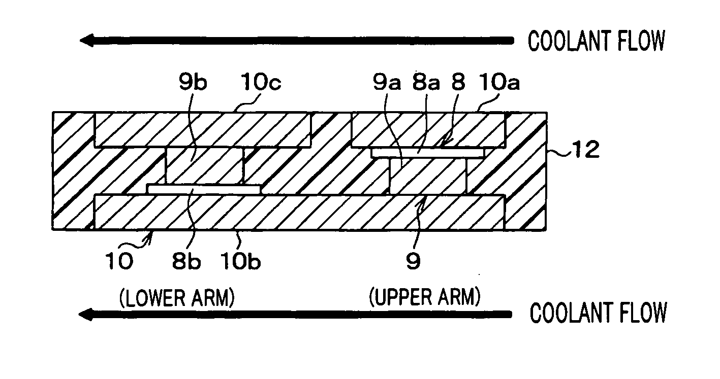 Semiconductor device accomodating semiconductor module with heat radiation structure