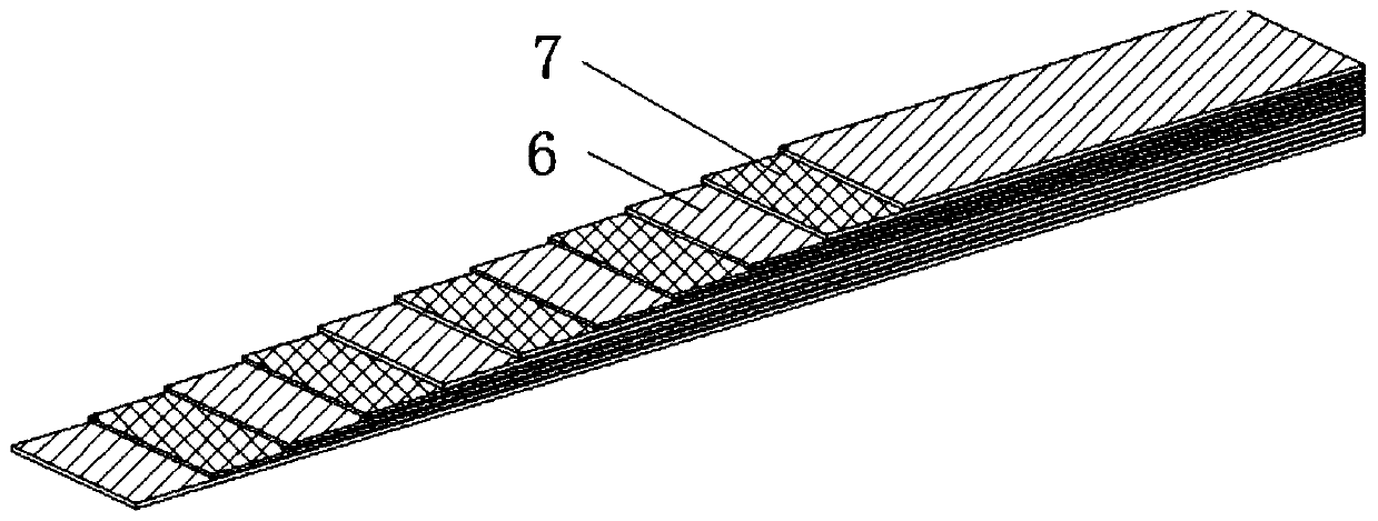 Method of preparing main girder of wind turbine blade of wind driven generator set by using whole breath pultrusion plates