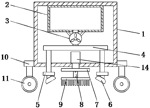 Dust collecting device for warehouse