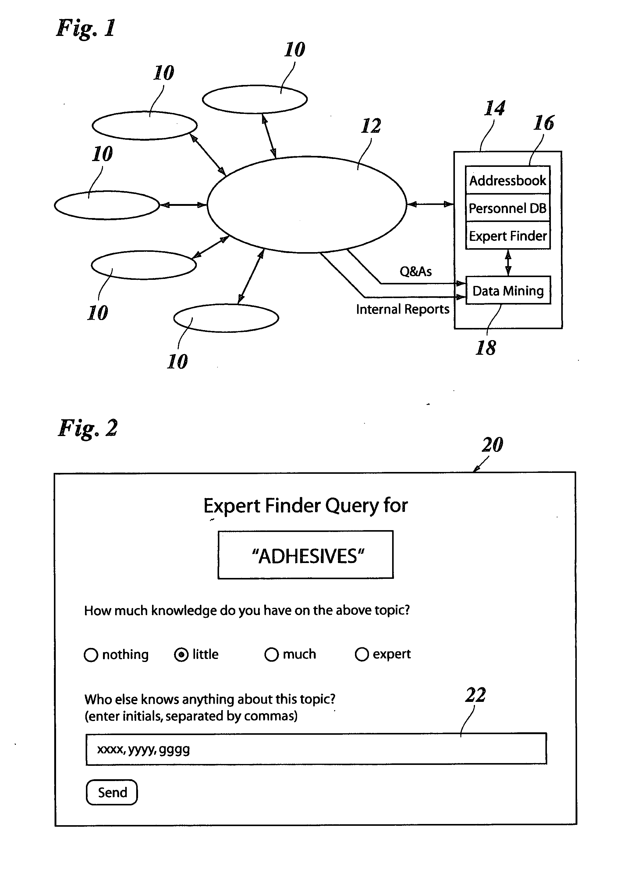 Method, system and software product for locating competence in a group of users connected to an electronic communications network