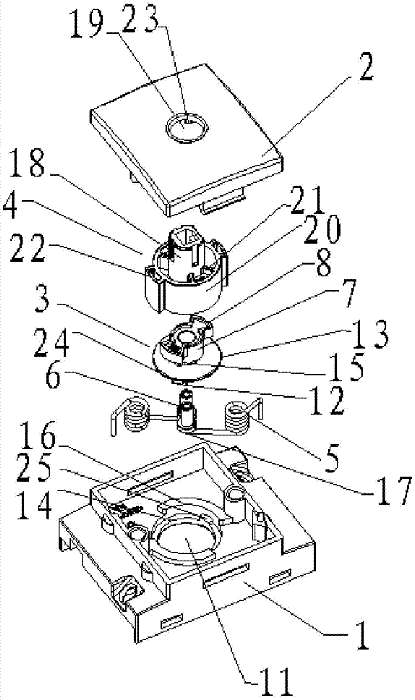 An operating mechanism of a rotary switch and a rotary switch having the operating mechanism