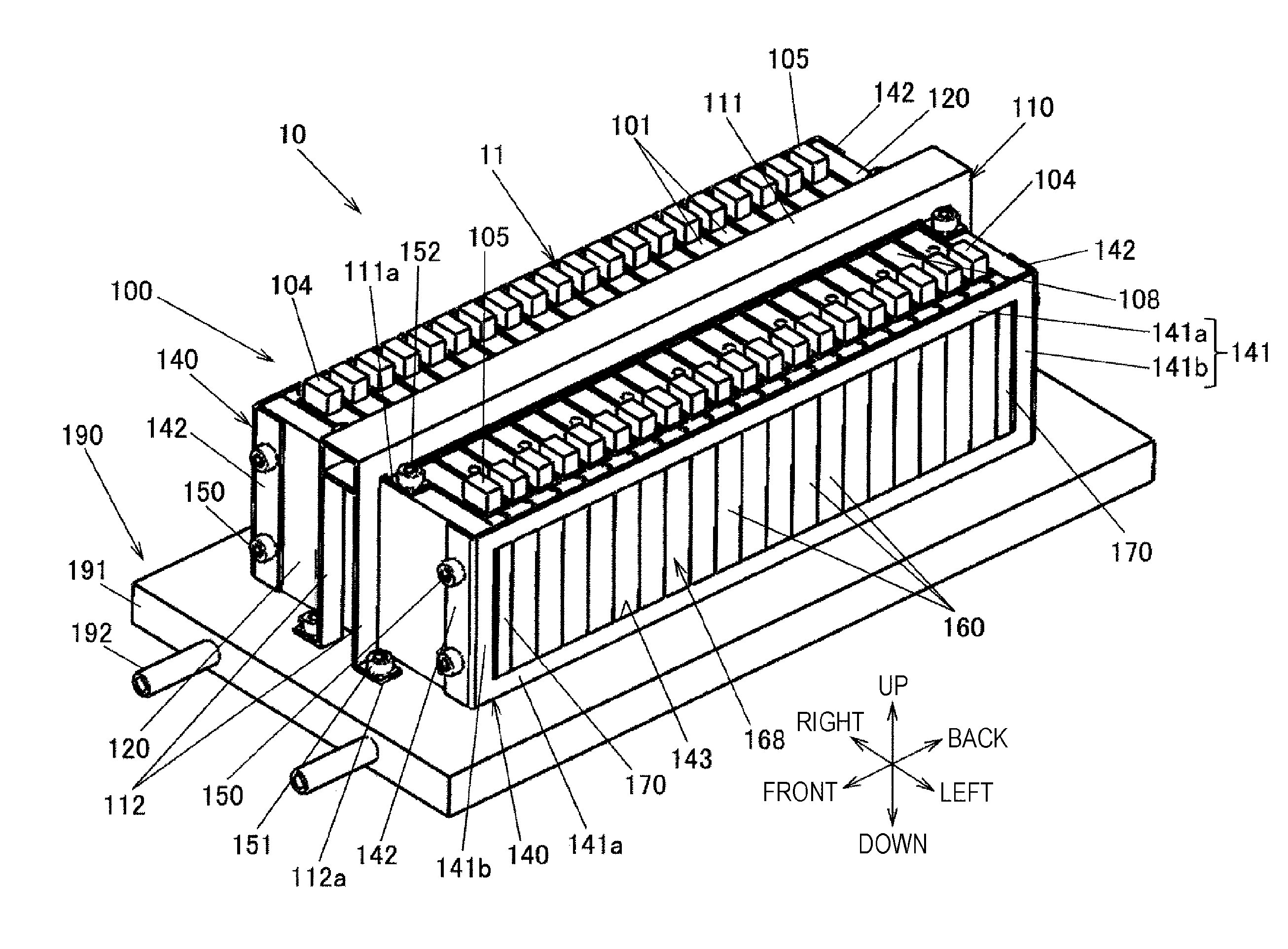 Electricity storage block and electricity storage module