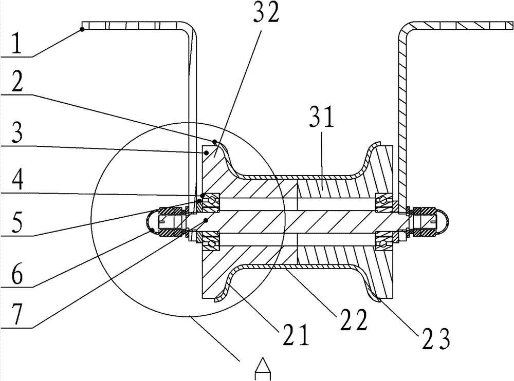 Track walking wheel and illuminating lamp using the same