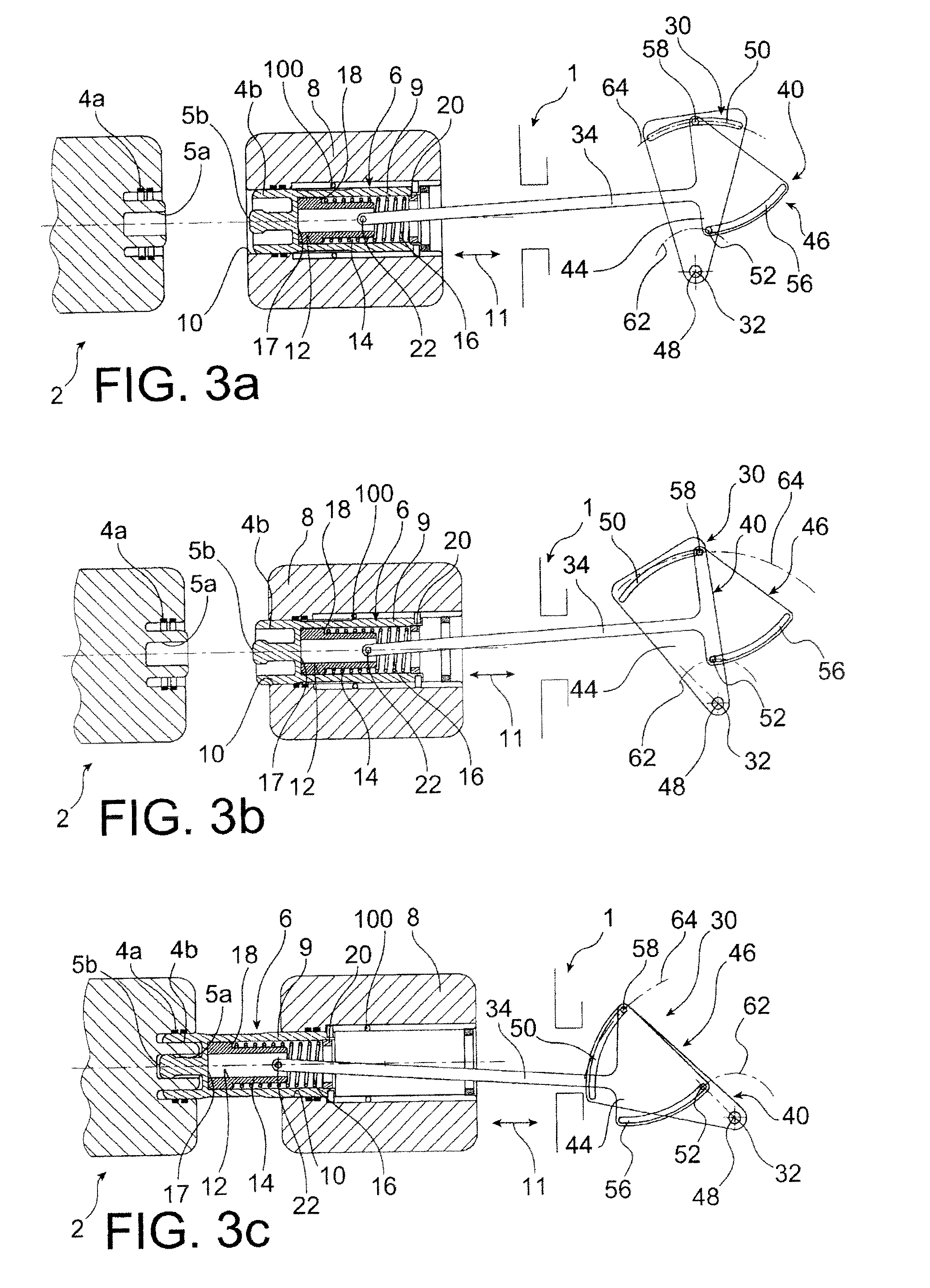 Mobile Conducting Unit for a Breaker, Including a Spring for Accelerating the Separation of Arc Contacts
