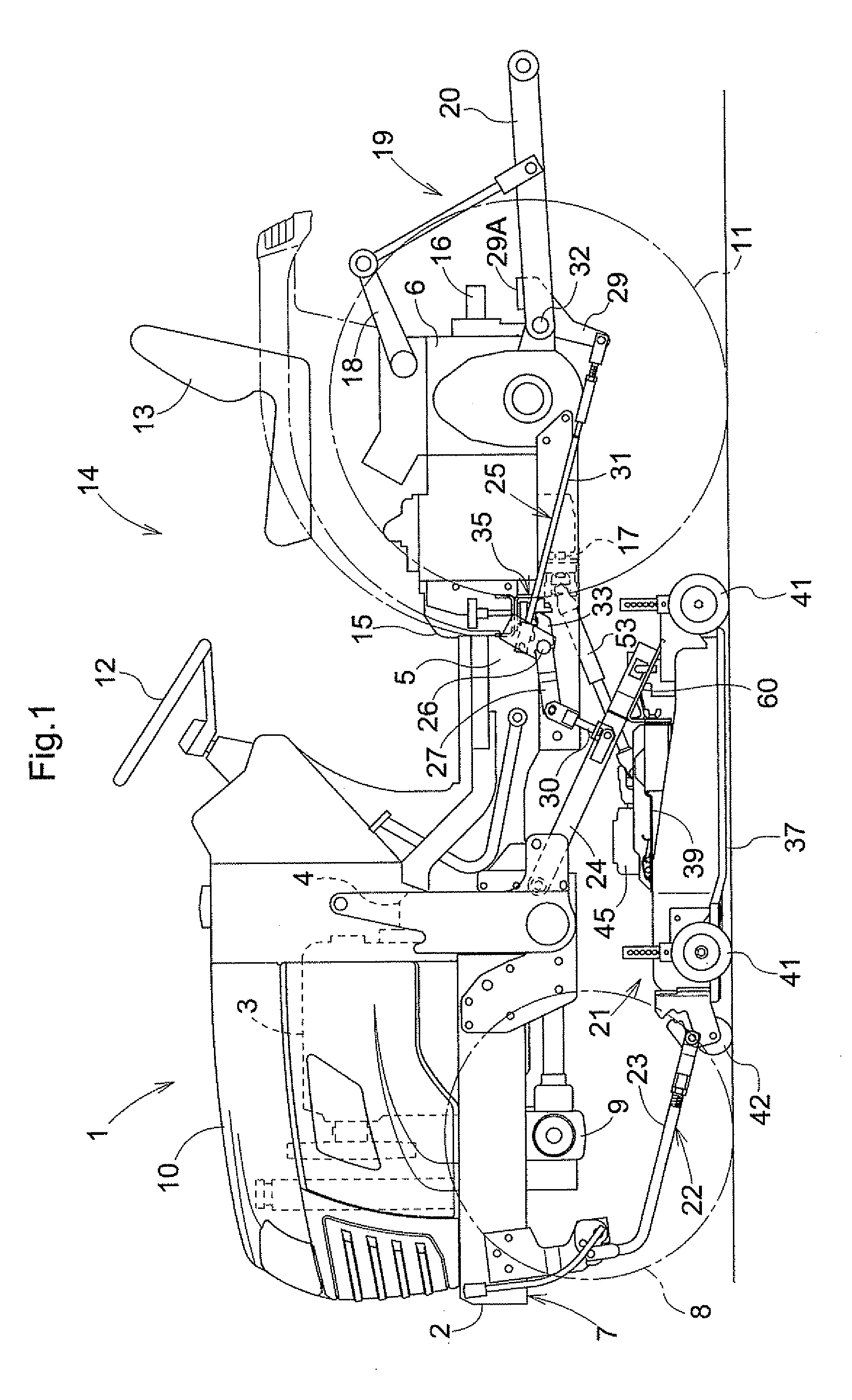 Climb-up assist structure for mower unit