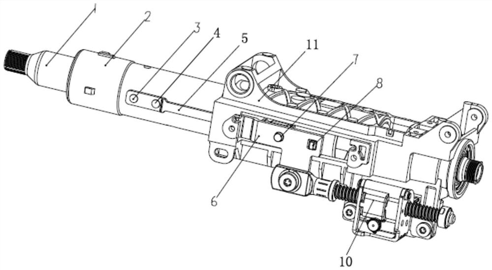 Automobile steering column collapse energy absorption mechanism