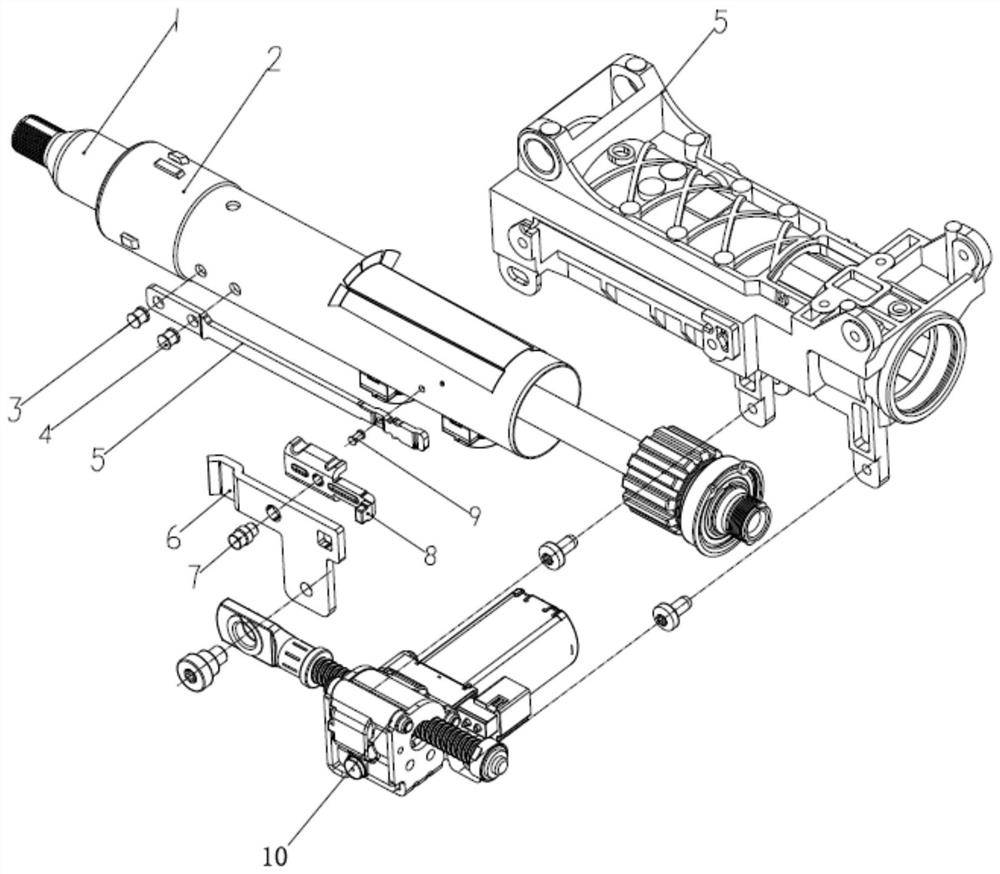 Automobile steering column collapse energy absorption mechanism