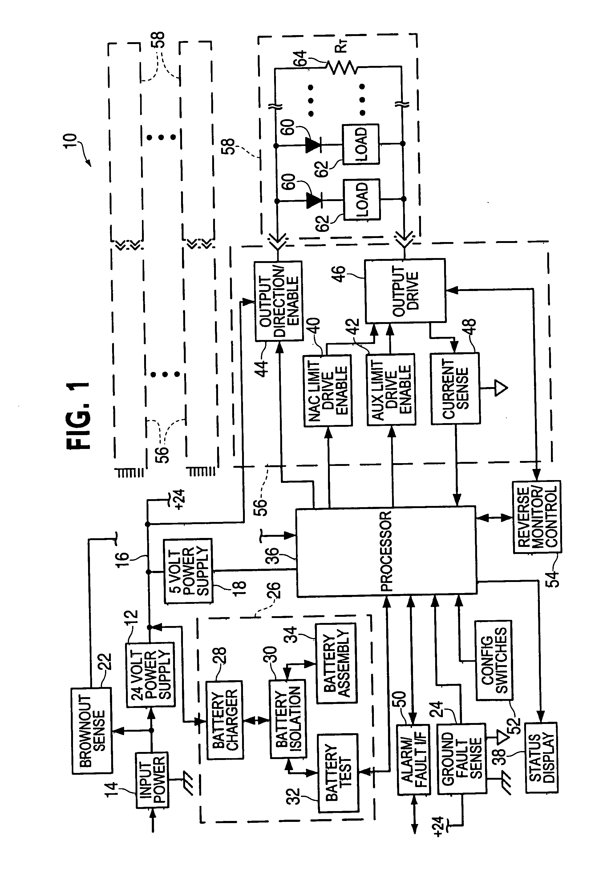 Fire alarm notification power supply with configurable notification appliance circuits and auxiliary power circuits apparatus and method