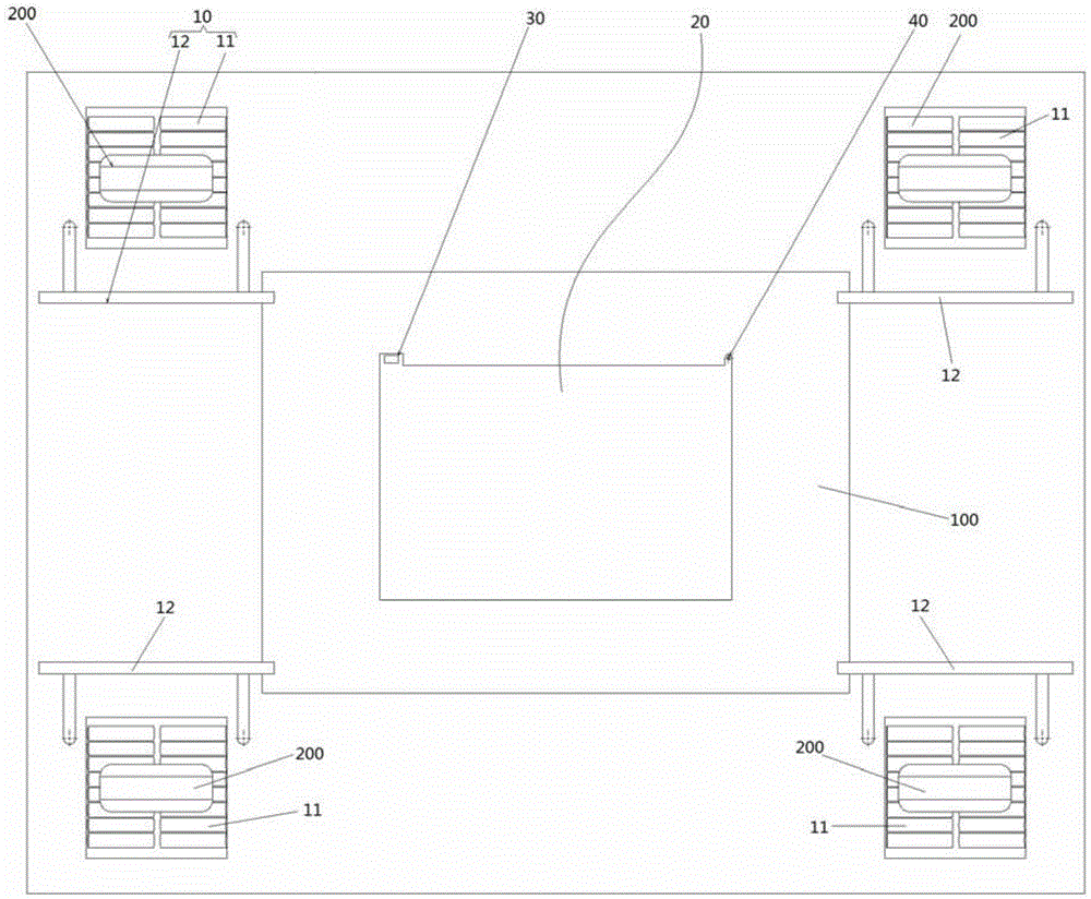 Replacing and installing device for taking electric car battery and method for replacing and installing battery through replacing and installing device