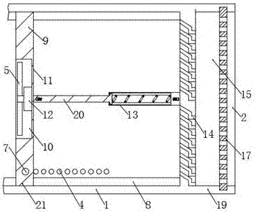 A large-scale server cabinet high in thermal diffusivity and space utilization rate