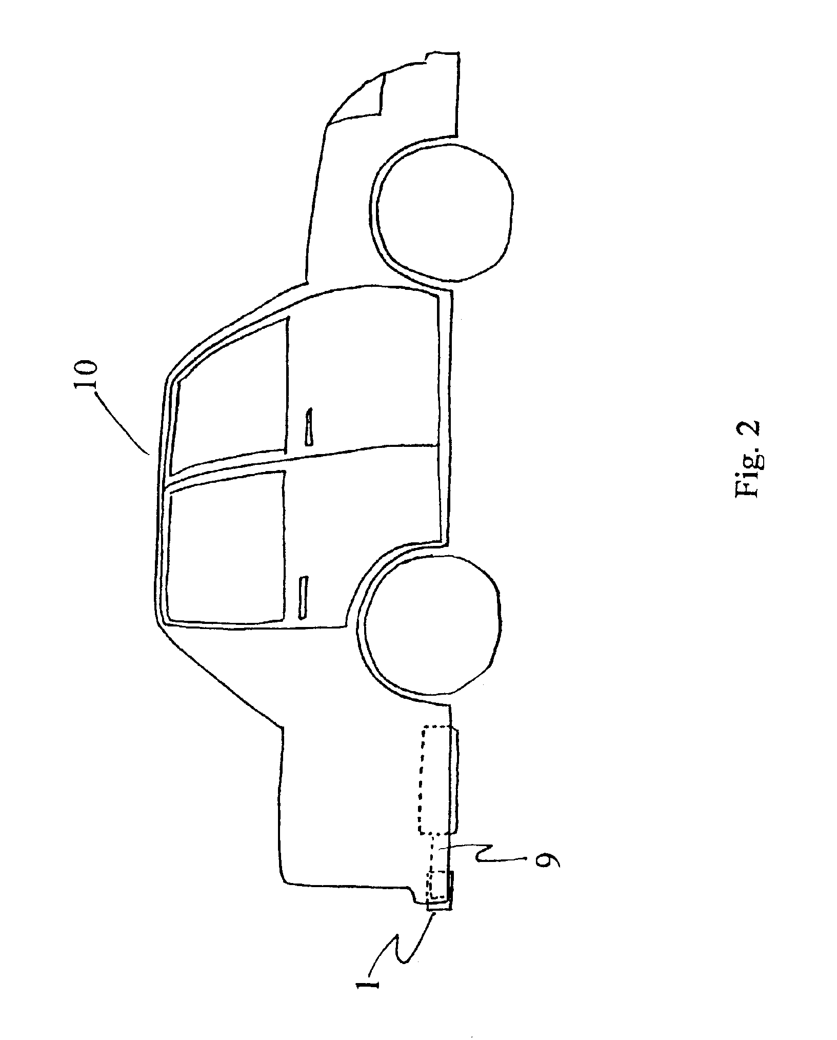 Device for absorbing carbon dioxide, and a method for absorbing carbon dioxide