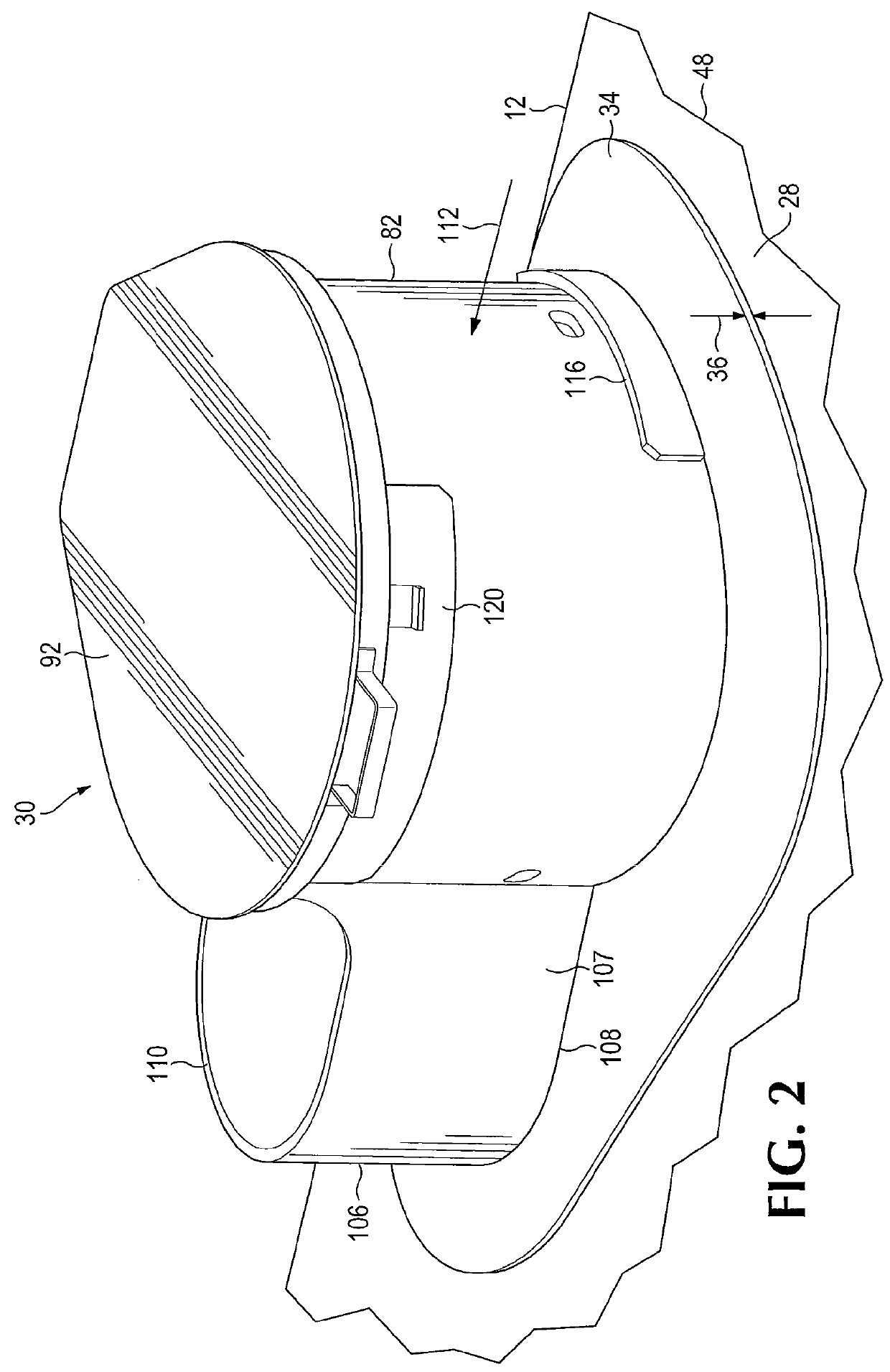 Protective structure for tank top fittings