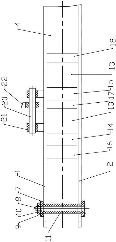 Slot running device after cutting head of small bar and flying shear