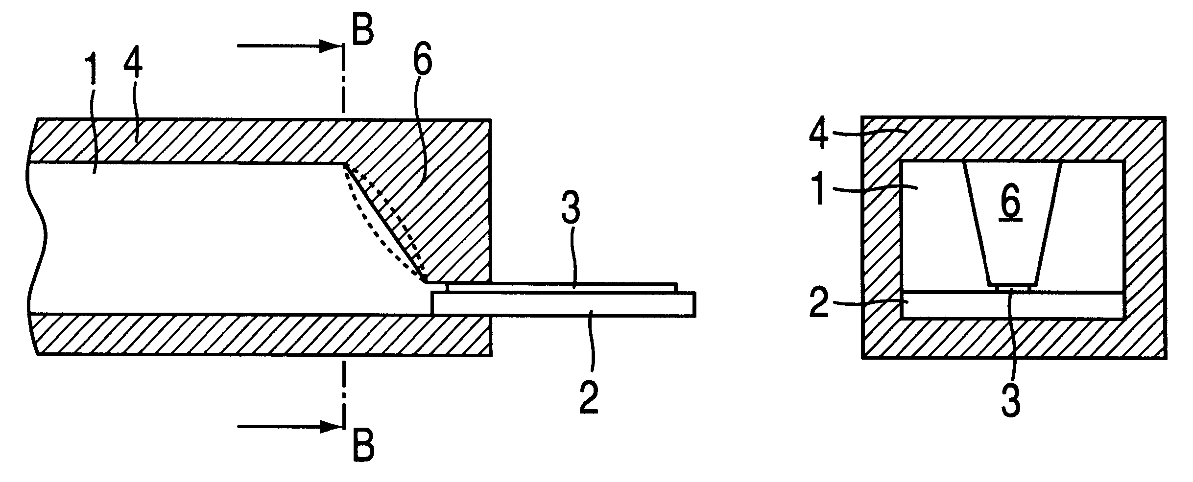 Transition from a waveguide to a strip transmission line