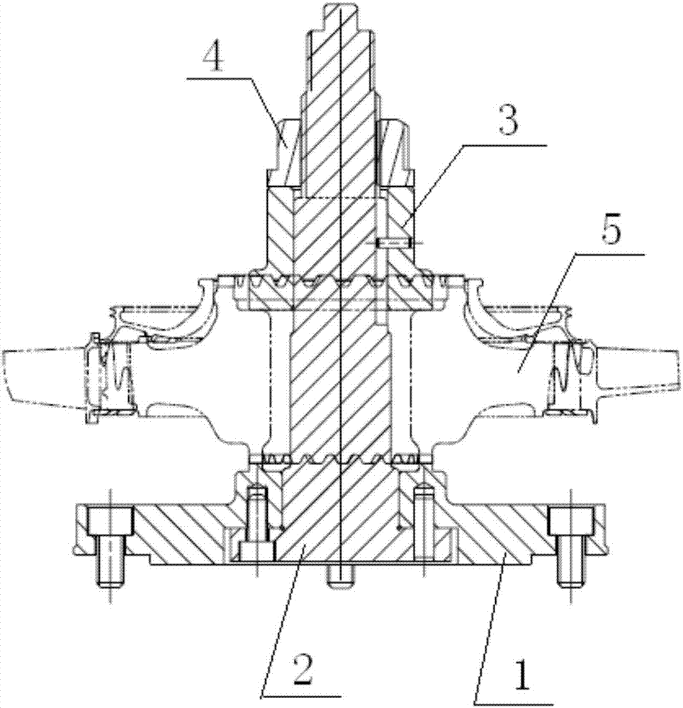 Turbine rotor balance test clamp and balance test device