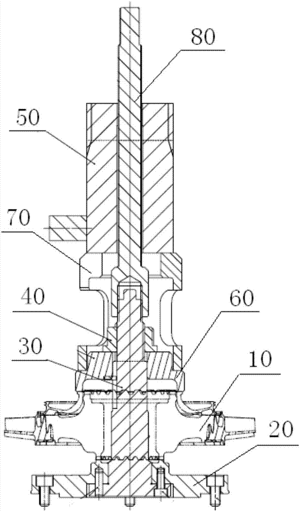 Turbine rotor balance test clamp and balance test device