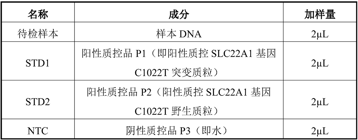 H2 receptor blocking drug efficacy related gene SLC22A1 polymorphism detection kit