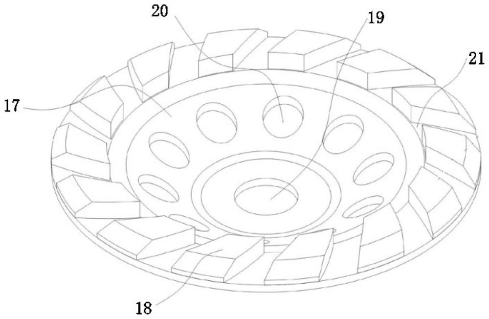 Steel grinding device for constructional engineering and method