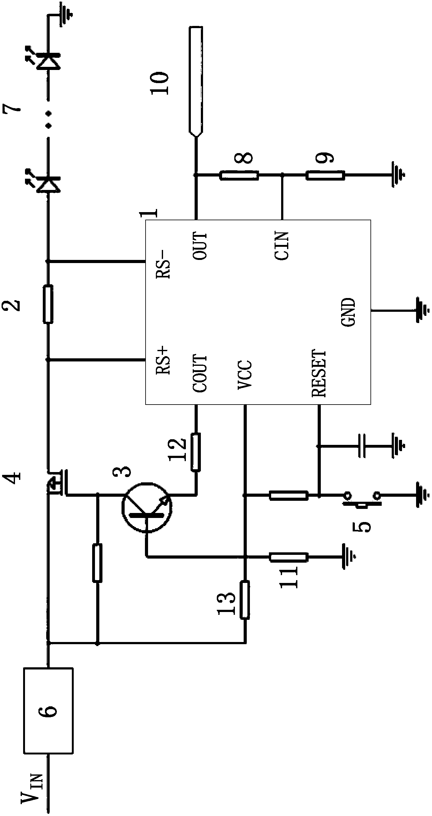 LED (Light-Emitting Diode) lamp and electronic breaker thereof