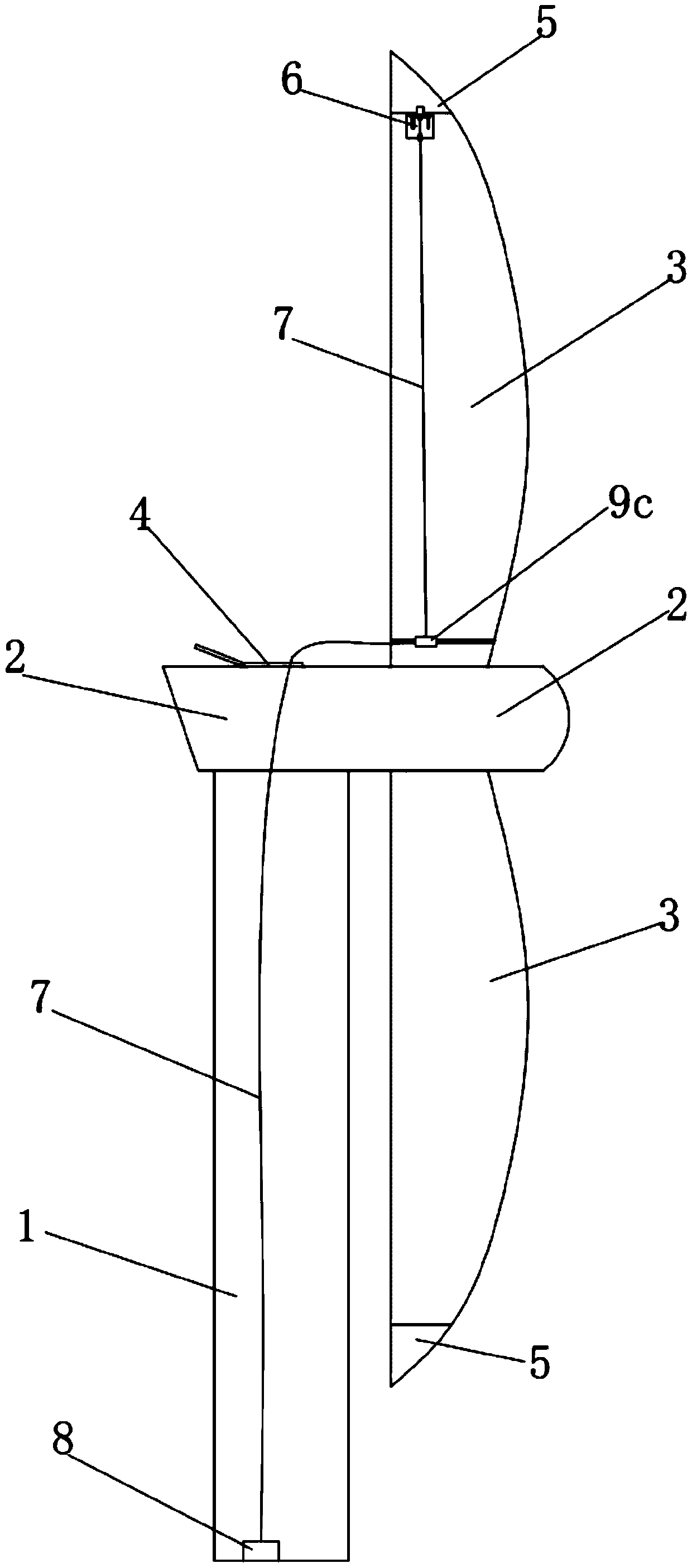 Wind turbine generator blade tip lightning protection loop resistance testing device