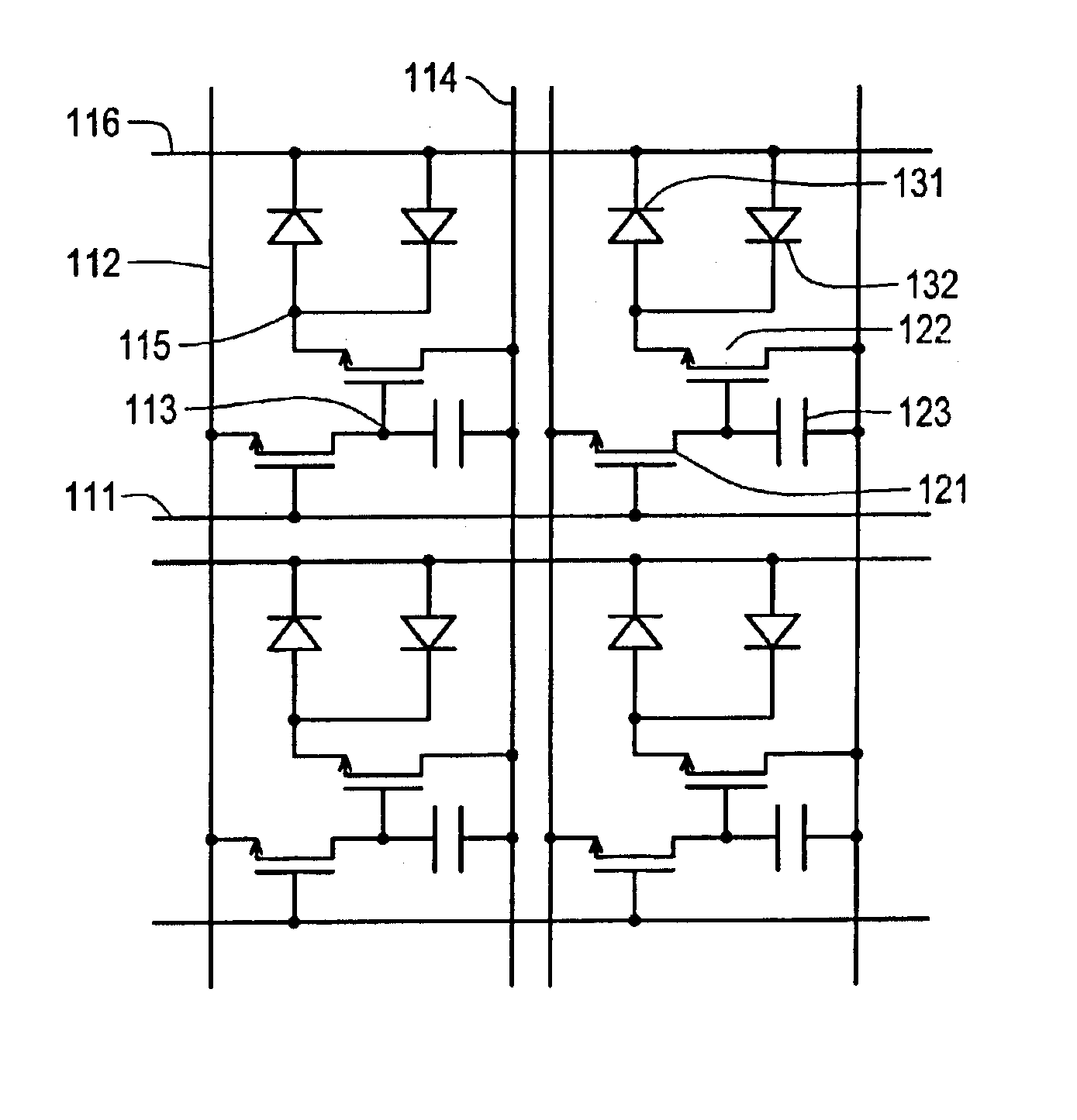 Current driving type emissive display apparatus, method for driving the same and method for producing the same