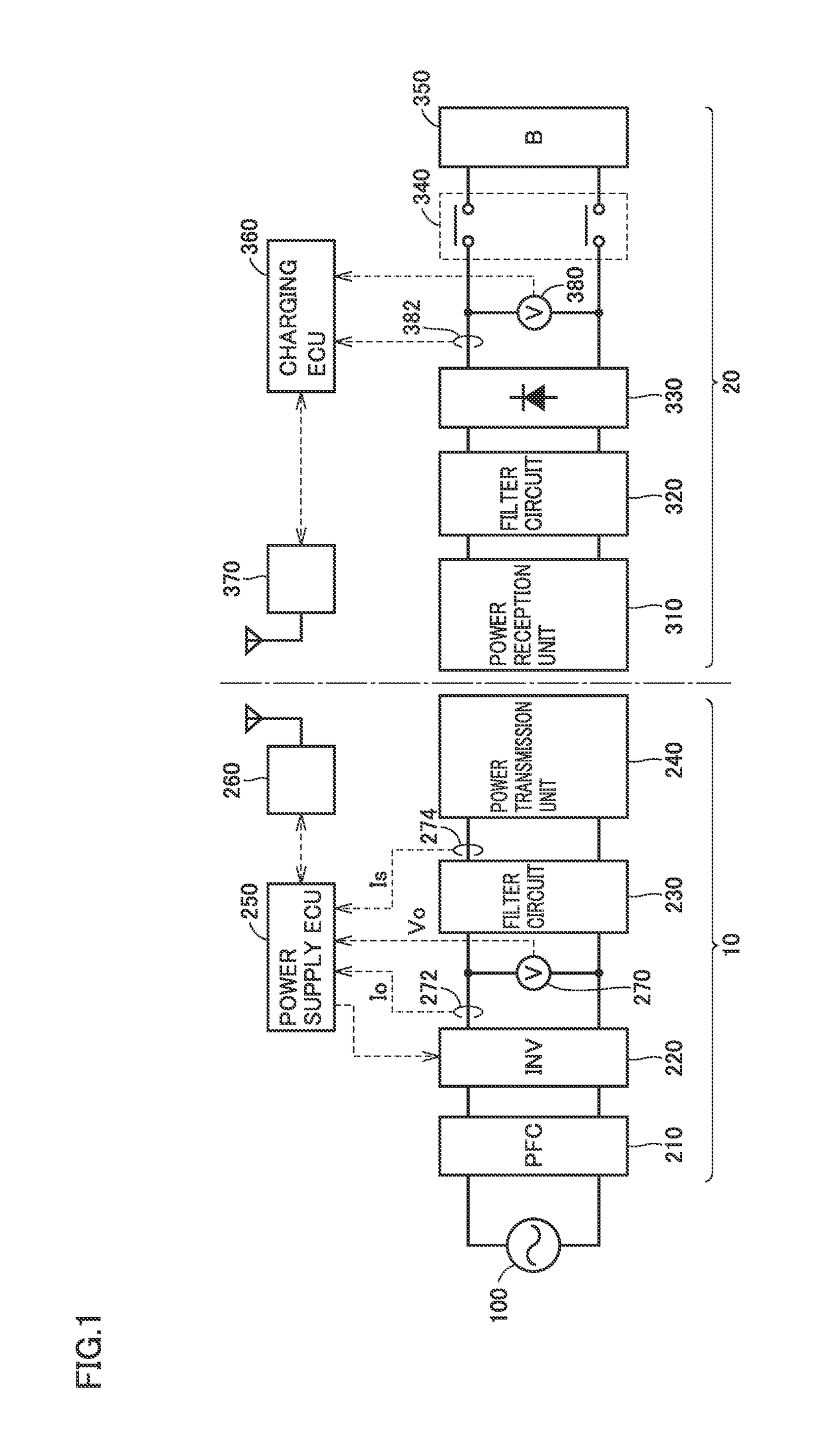 Contactless power transmission device and power transfer system