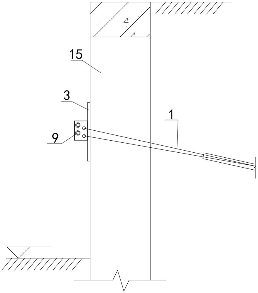 A self-balanced multi-bundle prestressed anchor cable connection structure and its construction method