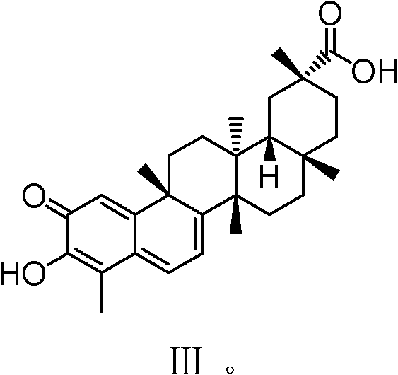 Celastrol derivative and preparation method thereof and application of celastrol derivative to preparation of antitumor medicine
