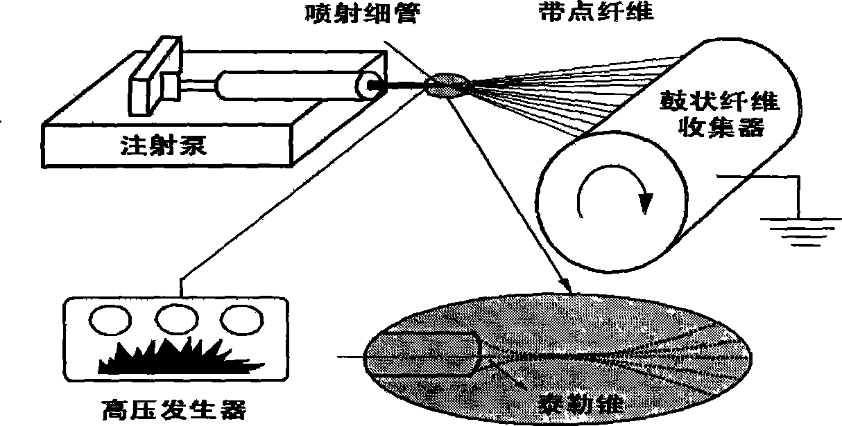 Method for fast choosing technological condition for preparing nanometer medicine-loading fibre felt by electro spinning