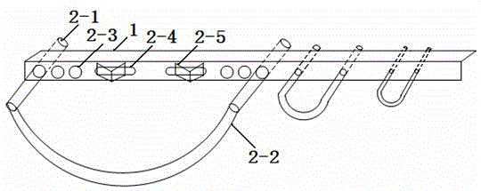 Cross arm for supporting cables led down from tower