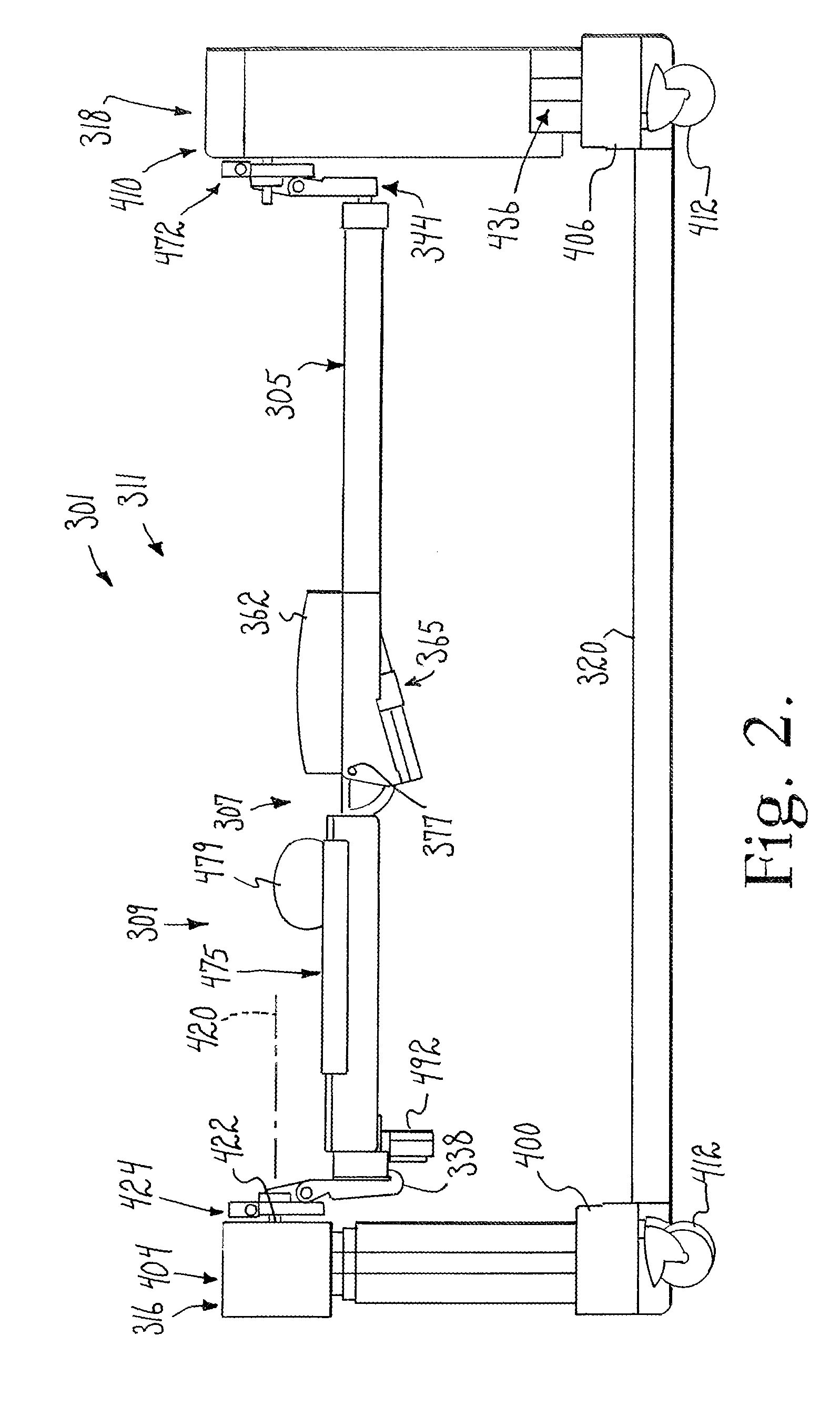 Patient support apparatus with body slide position digitally coordinated with hinge angle