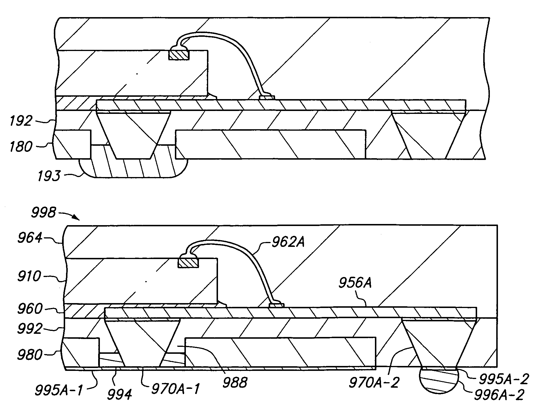 Semiconductor chip assembly with solder-attached ground plane