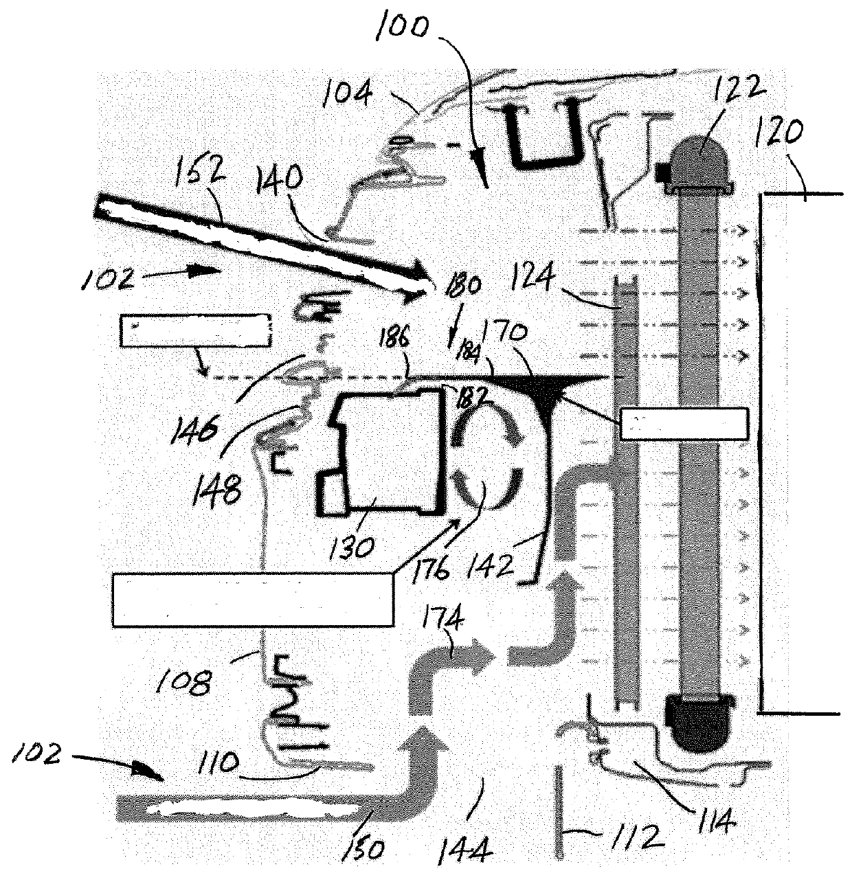 Co-injected sealing structure of an air recirculation prevention device
