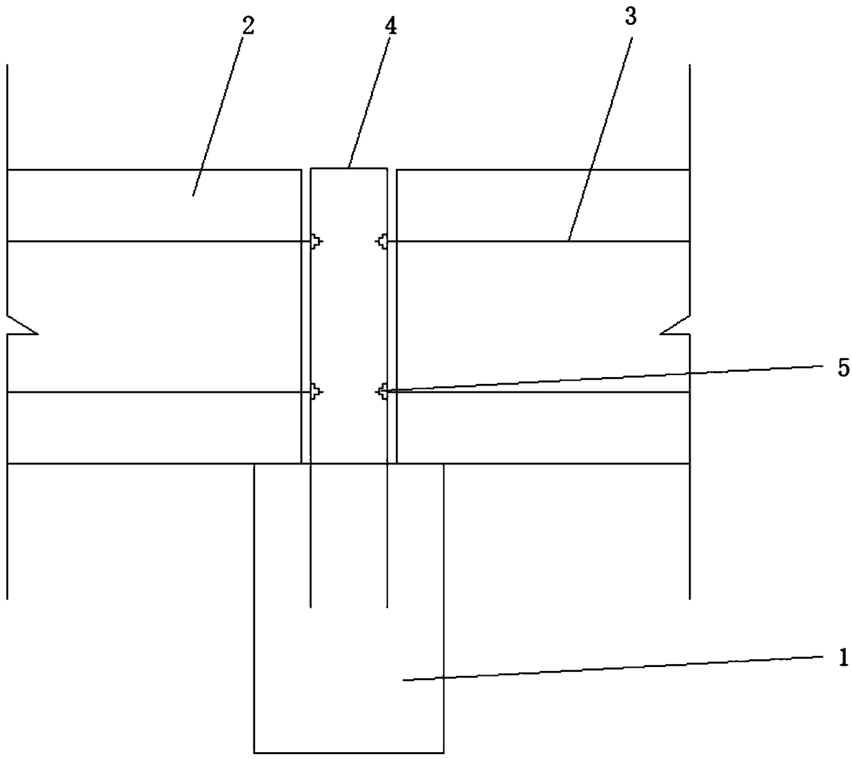 Novel prefabricated primary and secondary beam composite connecting node and connecting method thereof